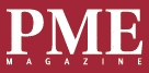 Le logo de PME Magazine, composé des grandes lettres blanches